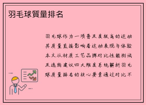 羽毛球質量排名